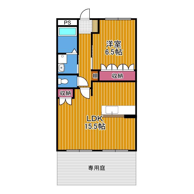 メゾンサクセスI(2LDK/1階)の間取り写真