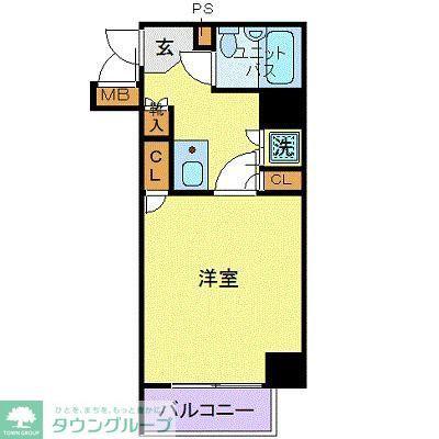 メインステージ大森海岸(1K/8階)の間取り写真