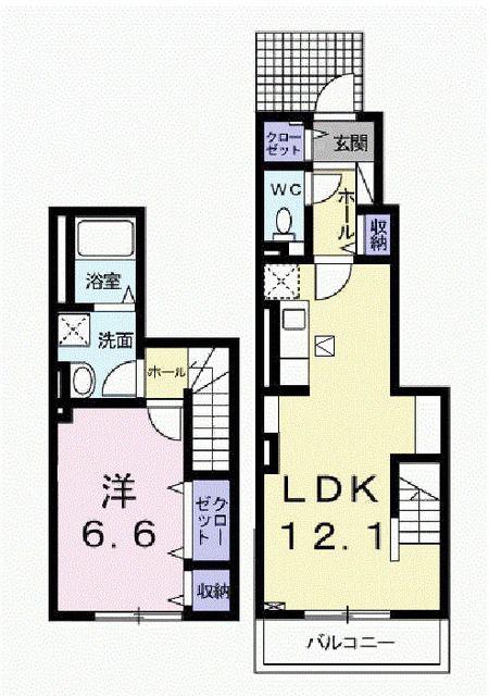 ショコラ壱番館(1LDK/1階)の間取り写真