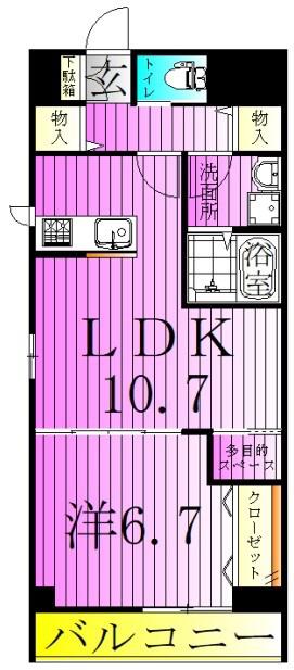 SOLEIL PROSPERER(1LDK/5階)の間取り写真