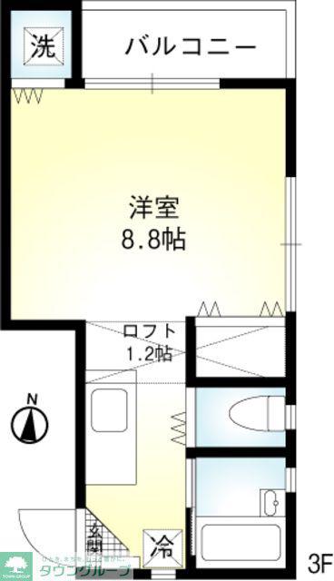 DAIYU30番館(ワンルーム/3階)の間取り写真