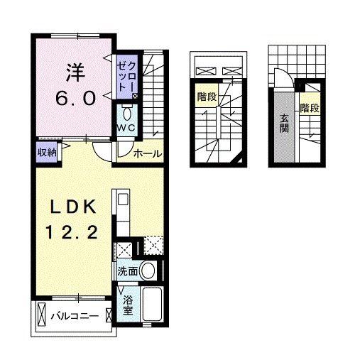 キラベル(1LDK/3階)の間取り写真