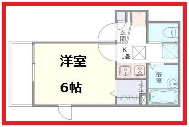 リンクス北千住E棟(1K/1階)の間取り写真