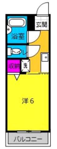 メゾン雅野(1K/1階)の間取り写真