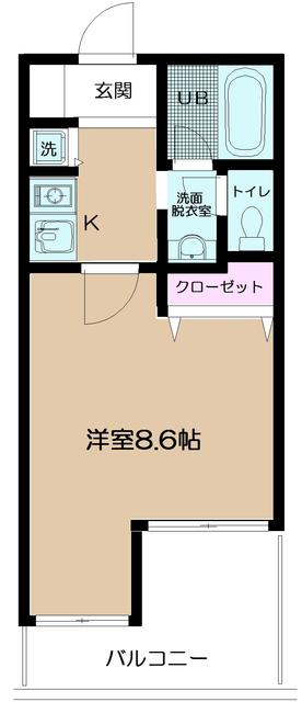 サンピア西須賀(1K/3階)の間取り写真
