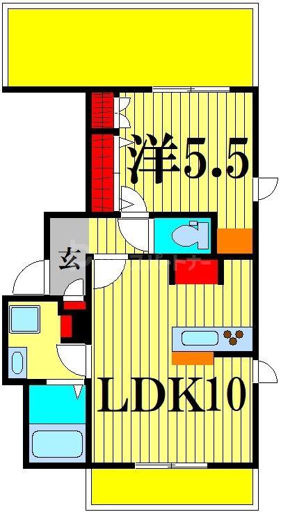 CHARMANT(1LDK/3階)の間取り写真
