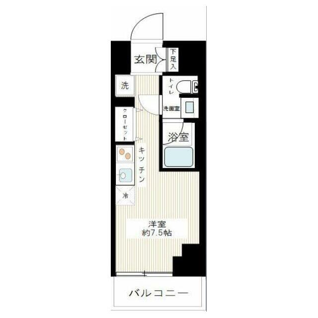 クラリッサ横浜ベーネ(ワンルーム/4階)の間取り写真