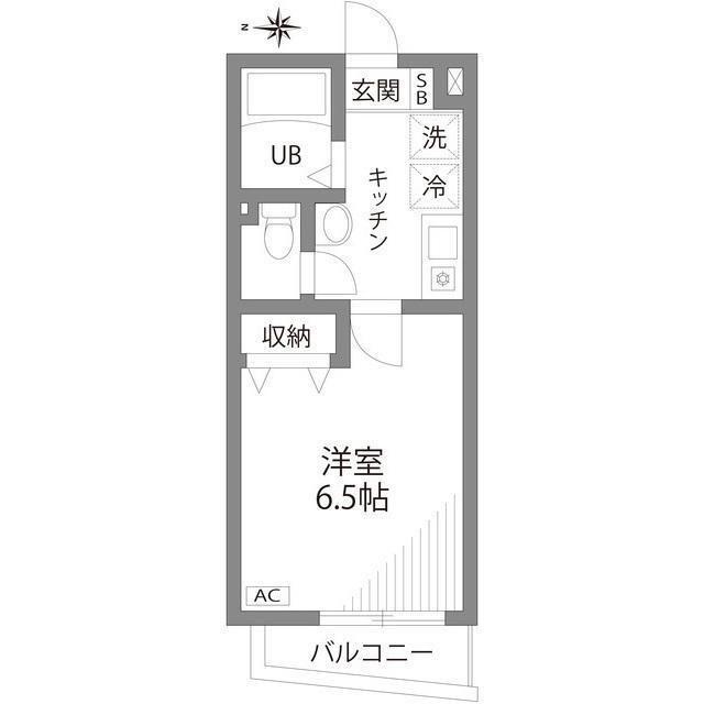 ピュア江古田(1K/4階)の間取り写真