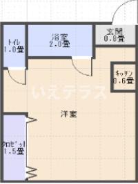 松本マンション(ワンルーム/2階)の間取り写真
