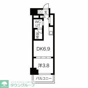 スパシエ千住大橋(1DK/8階)の間取り写真