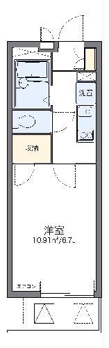 レオパレスエスペランサ(1K/2階)の間取り写真