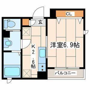 VILLA MITSUNE(1K/4階)の間取り写真
