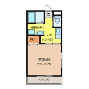 グローブハウスTT(1K/1階)の間取り写真