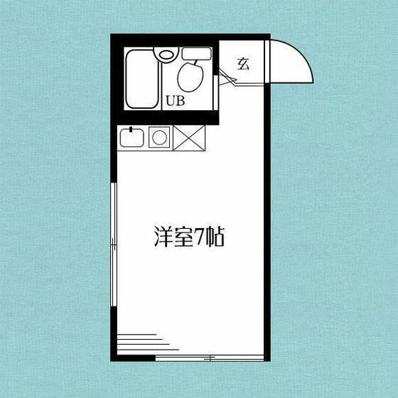 戸山町シャローヒルズIII(ワンルーム/2階)の間取り写真