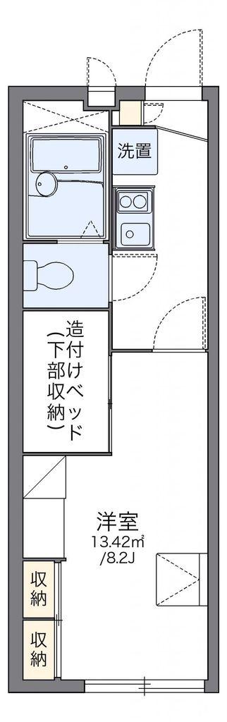 レオパレスプリマヴェーラ(1K/1階)の間取り写真