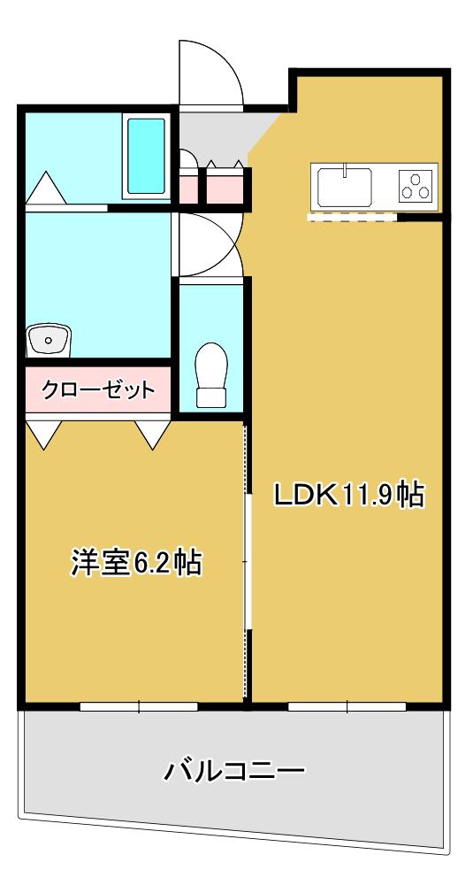 グリーンスパーク109(1LDK/11階)の間取り写真