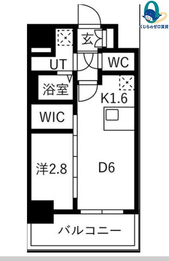メイクスアート名古屋リニアFRONT(1DK/5階)の間取り写真