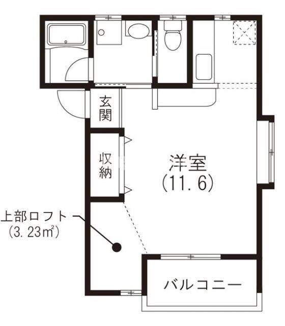 ニューコーポラスA(ワンルーム/1階)の間取り写真