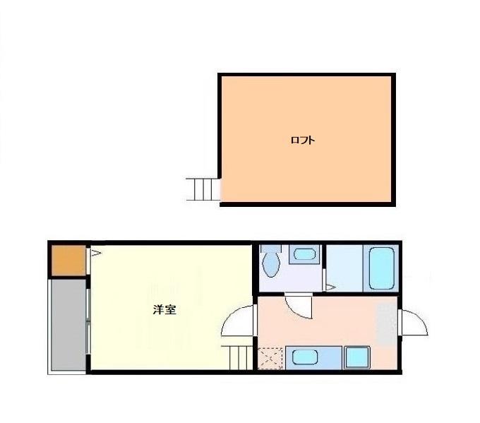 エンルート東仙台(1K/2階)の間取り写真