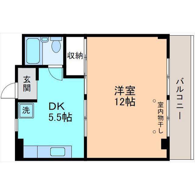 笠舞サンハイツ(1DK/1階)の間取り写真