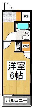 煉瓦館小手指II(ワンルーム/3階)の間取り写真