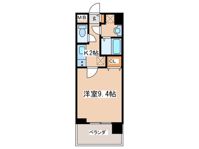 グラン フィル(1K/7階)の間取り写真