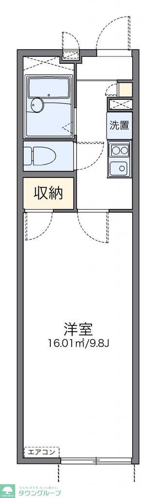 レオパレスメイデン(1K/1階)の間取り写真
