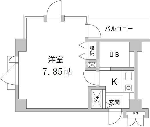 コパーズアプト鶴ヶ峰(1K/3階)の間取り写真