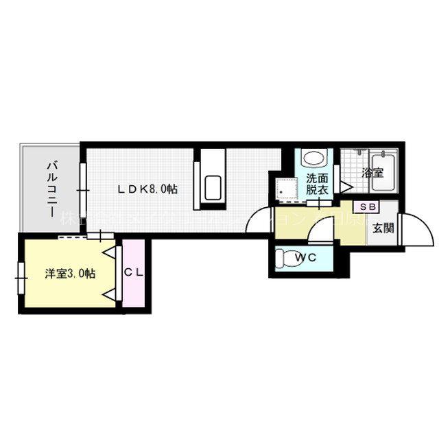 LIFEFIELD警弥郷(1LDK/4階)の間取り写真