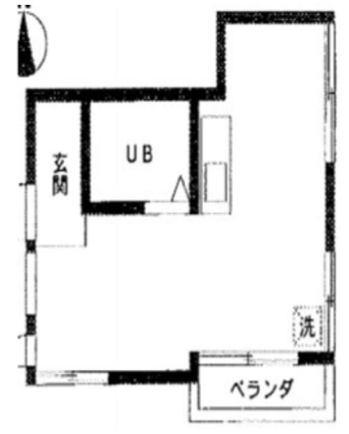 阪東橋マンション(1K/1階)の間取り写真