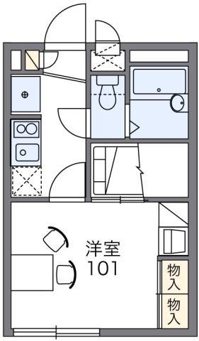レオパレスオルペミ(1K/1階)の間取り写真