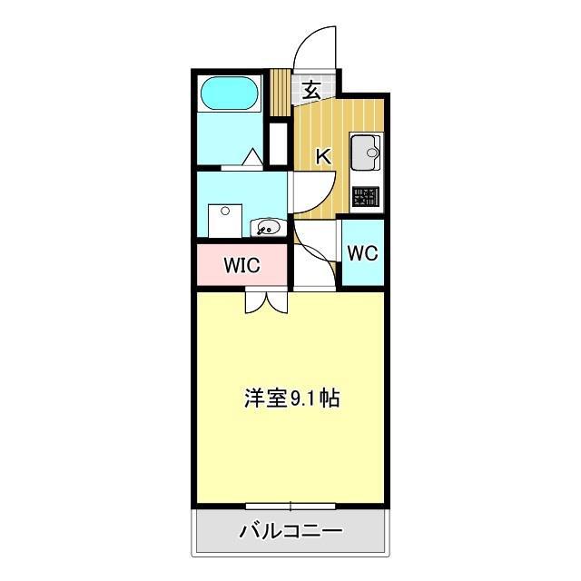 グランメールコート新橋(1K/1階)の間取り写真