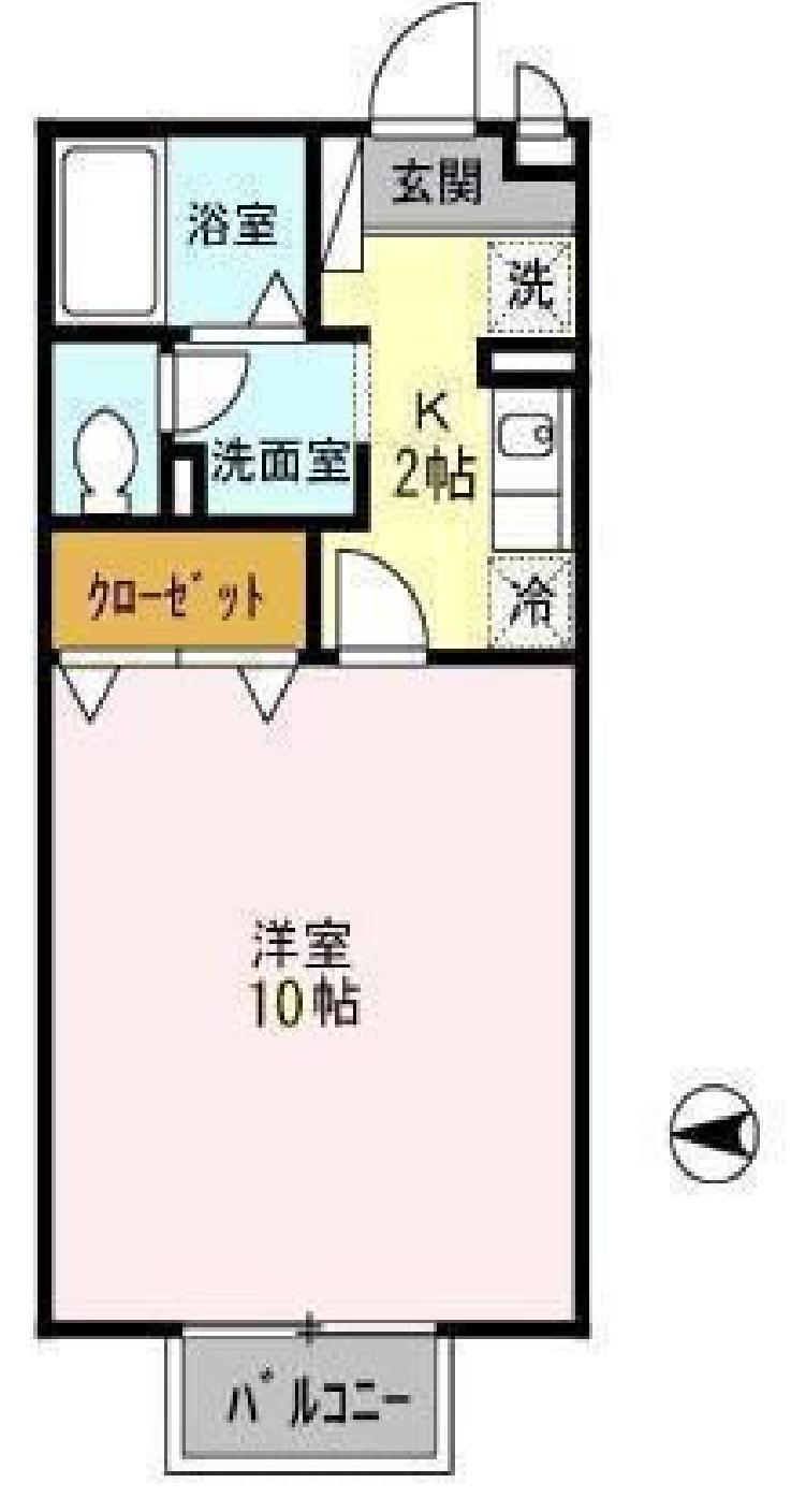 ハイムエルティ(1K/1階)の間取り写真