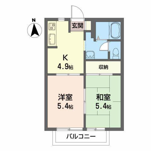 アネックスユウ(2K/2階)の間取り写真