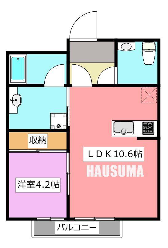 モンターニュ田端(1LDK/2階)の間取り写真