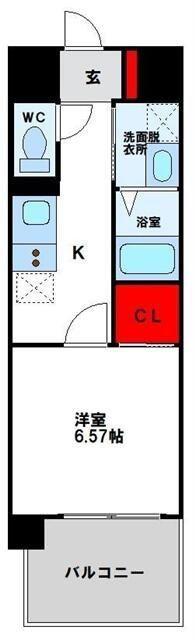 KSK南小倉コアプレイス(1K/3階)の間取り写真