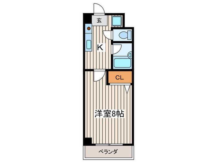 タウンコート三鷹(1K/4階)の間取り写真