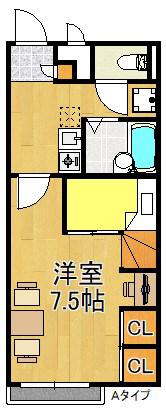 レオパレス三ツ松(1K/2階)の間取り写真
