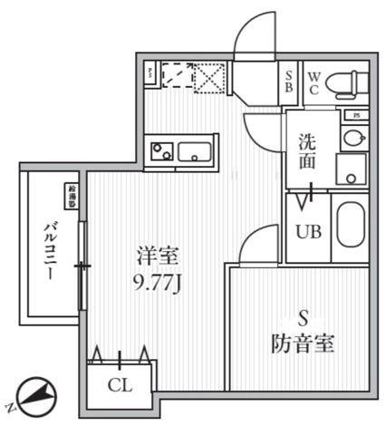 TS CUORE MUSE落合南長崎(1LDK/1階)の間取り写真