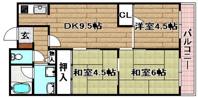 クオレグランデ(3LDK/3階)の間取り写真