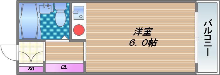 グリーンハイツ緑橋(ワンルーム/1階)の間取り写真