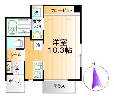 メゾン ド G&K(ワンルーム/1階)の間取り写真