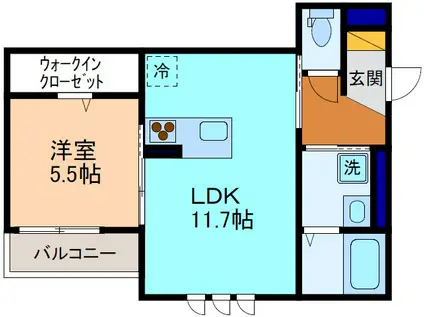 SH・AIKU(1LDK/3階)の間取り写真