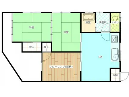 やすらぎ荘(3LDK/2階)の間取り写真