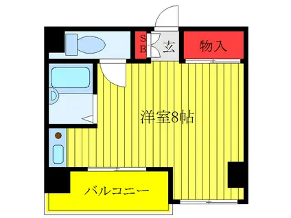 ウエムラビル(ワンルーム/4階)の間取り写真