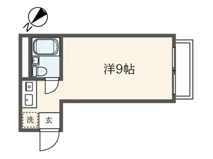 サンライト高井戸(ワンルーム/2階)の間取り写真