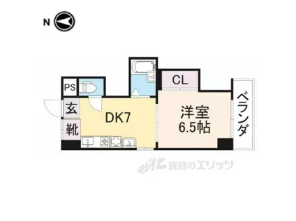 モノ・シャカ憧(1DK/3階)の間取り写真