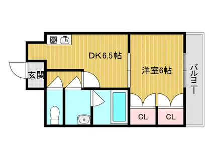 ライオンズマンション東山弐番館(1DK/1階)の間取り写真
