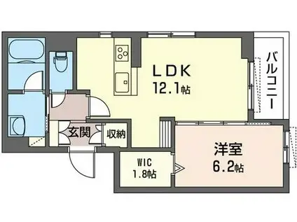カーサレジオ・K(1LDK/2階)の間取り写真