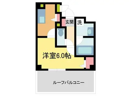 トップシードOKADA(1K/4階)の間取り写真